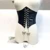 Пояс Готический женский эластичный кожаный ремень высокий талия в формировании сопоставления платья простые модные корсет роскошный дизайнер