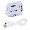 Mini RCA AV to VGA Video Connectors AV2VGA VGA2AV Converter Adapter with 3.5mm Audio for TV PC DVD Monitor More Stock AV2HDMI VGA2HDMI HDMI2AV