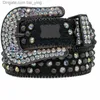 Designer BB Belt Simon Bälten för män Kvinnor Shiny Diamond Belt Black Blue White Multicolour med Bling Rhinestones As Gift Baiying