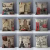 Pillow Case Retro Nostalgic London Paris Scenery Pillowcase Home Decoration Cushion Cover Bedroom Sofa