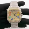 腕時計カスタムラッパーヒップホップジュエリーメンズVVSダイヤモンドウォッチアイスアウトVVS1マンと女性のためのウォッチ