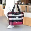 Duffelväskor Kvinnor Rese Bag Capacity Lagring Folding Tote Carry On Bagage Handväska Fashion Multifunktionell helg axel