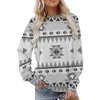 Gym Clothing Womens Casual Round Neck Sweatshirt Long Sleeve Top Ethnic Pattern Vintage Western Hoodies Aztec Pullover