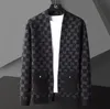 Herrtr￶jor V-ringning Nytt h￶st Winter Designer m￤rke Luxury Stick Cardigan Loose Wool Sweater