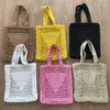 Top Fashion Mesh Hollow Woven Shopping Bags Straw Tote Bag Shoulder Bag 6Colors298z