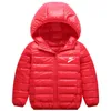 Down Jackets For Girls Winter Coat Candy Color Warm Kids Hooded Coats For Boys 2-8 Years Outerwear Children Clothes