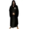 Roupa em casa manto de flanela macho com roupão de estrela grossa com capuz Jedi Immpire Mens Bathrobe Bath Long Bath Swee Homewear 221202