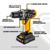 DEKO 20V MAX Cordless Drill Power Tools Wireless s Rechargeable Set for Electric Screwdriver Battery er Tool