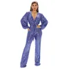 Mulheres Sexy Sparkly Jumpsuits Clubwear