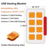 Blankets USB Electric Heating Blanket Warm Shawl Coral Fleece Plush 3speed Adjust Temperature Heated Blanket for Winter 150x85cm Washabl 221208