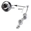 Heart Shaped Key Navel Ring Bell Button Rings Human Body Women Body Jewelry