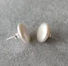 Stud-oorbellen Unieke Pearls Juwelierswinkel munt Pearl 12-13 mm Witte kleur zoetwaterzilver oorrang