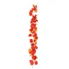 Decoratieve bloemen 1 pk Thanksgiving esdoorn rattan hanger kunstmatige blad wijnstok hangende decor