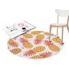 Carpets Pineapple Printed Coral Velvet Chair Floor Mats Round For Living Room Kids Bedroom Play Area Outdoor Rugs Home Textile