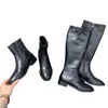 New Short Boots Feminino Autumn e Inverno Mid Rise Boots Designer Luxury Sapatos de salto alto Cor Matir com z￭per Slip Street Fashion Street Photo Martin 36-40