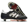 Geschenktüte Fußballschuhe Copa World Cup SG Fußballschuhe Herren Schwarz Weiß Weiches Leder Bequeme Trainer Fußballschuhe Scarpe da Calcio Größe US 6,5-11