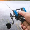 Baitcasting makaraları balıkçılık tutamak Eva Oval Kavrama Hap Tek Rocker Arm Metal Drum Wheel Leiqiang Su Damlası 221203