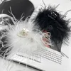 accessoires de cheveux de plumes d'autruche