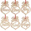 Weihnachtsdekorationen Hohler Elch Weihnachtsbaum Schneeflocken Holzanhänger Ornamente für Ornament Party Kinder Geschenk