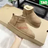 2023 New australia designer boots fur slides Classic uggly mini Tazz Suede platform snow boot ugges women slipper chestnut Sheepskin Shearling Winter ankle Bootie