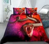 寝具セット3Dヘビスタイルの寝室のベッドルームのソフト羽毛布団カバーベッドスプレッド