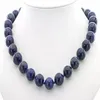 Nouvelle belle naturel 10 mm Egyptien Lapis Lazuli Stone Clavicule Chain de chaîne Fouille Girl Christmas Wedding Aaa