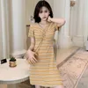 Party Dresses Women's Casual Lady Korean Version Retro French Kikyo Chiffon Shirt Summer Long Sleeve Midi Dress Plus Size Omighty