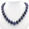 Nouvelle belle naturel 10 mm Egyptien Lapis Lazuli Stone Clavicule Chain de chaîne Fouille Girl Christmas Wedding Aaa