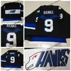 maglia da hockey Mens Vintage Movie Hawks Adam Banks maglie # 9 Black Stitched S-XXXL