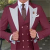 Męskie garnitury 2022 Przyjazd jasnoniebieski Slim Fit Men Ubranie na lapowe ślubne Tuxedos trajes de hombre vestir eleganty blezery