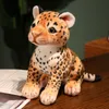 25/30 CENTIMETRI Realistico Foresta Leopardo Peluche Farcito Giocattoli Animali Simulati Ghepardo Bambole Per I Bambini Di Compleanno Regali di Natale Bambola Creativa