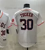 30 Kyle Tucker New Baseball Jersey 27 Хосе Алтув 10 Юли Гурриэль 35 Джастин Верландер 44 Йордан Альварес Бланк Сшитые белые майки