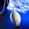 Chains Vintage Po Frame Memory Locket Pendant Necklace Silver Mother's Day Gift Flower &Bird Image Jewelry