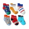 Kids Socks 12 Pairs Non Slip Toddler with Grip for Boys Girls Baby Infants Anti Skid Cotton Crew 1 7Years L221203