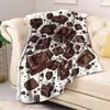 Blankets Chocolate Decorative Sofa Blankets for Winter Cute Plush Blanket Bedspread on the Bed Bedroom Decoration Throw Fluffy Soft Boho 221203