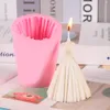 3D Wedding Dress Silicone Mold DIY Scented Candle Decoration Car Aromatherapy Plaster Drops Glue Mold 1223778