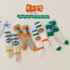 Kids Socks 4 Paris Lot Children Sports Korean Letter Cotton Spring Autumn Baby Boys Girls for Student 221203