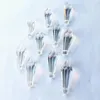 Kroonluchter kristal 50 stks/perceel 37 mm heldere accessoires glazen kristallen lamp prisma's onderdelen u-kiezer druppels hangende hangers gratis ringen