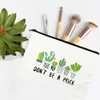 Opbergtassen Fun Cactus Green Plant Printing Cosmetische tas Zipper Fashion Handtas Travel Outdoor Portable Student Pencil Case