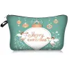 Рождественские украшения UPS 2023 года подарки Merry Santa Snawman Print Cosmetic Bag Gif