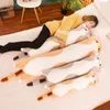 Hot Soft/Cute /Plush /Long Cat/Cotton Doll Lunch Nap Office Car Sleeping Pillow Cushion Holiday Gifts Baby Room Decoration