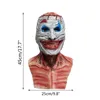 Temad kostym halloween joker jack clown skrämmande mask vuxen ghoulish dubbel ansikte hud latex skräck skalle två lager ghostface skelett dekoration 221202