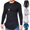 Men's T Shirts Autumn Winter Shirt Men Long Sleeve Male T-shirts Slims O-Neck Solid Clothing T-shirt Street Casual Cotton Pullover