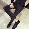 Men's Suits Men's Autumn Winter Mens Plaid Pants British Slim Fit Dress Men Plus Size Pantalon Carreaux Homme Casual Formal For