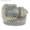 Designer BB Belt Simon Bälten för män Kvinnor Shiny Diamond Belt Black Blue White Multicolour med Bling Rhinestones As Gift Baiying