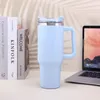 Thermos Thermos da 40 once in acciaio inossidabile con manico Bicchiere per caffè sottovuoto Tazza per auto portatile a doppio strato Acqua da viaggio 221203