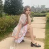 Abiti casual francese vintage fata abito floreale donna patchwork di pizzo festa coreana mini estate dolce stampa kawaii giapponese 2022