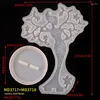 Smyckesp￥sar DIY Crystal Epoxy Silicone Beauty Holder Mold Display Stand Mirror Swing Table