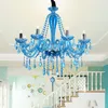 Pendant Lamps European Style Living Room Crystal Chandelier Blue Mediterranean Bedroom Creative Coffee Shop Internet Cafe Restauran