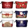 Рождественские украшения UPS 2023 года подарки Merry Santa Snawman Print Cosmetic Bag Gif